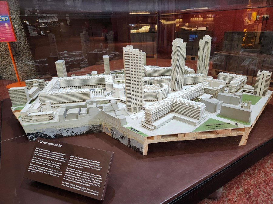White model of the Barbican Estate before it was built