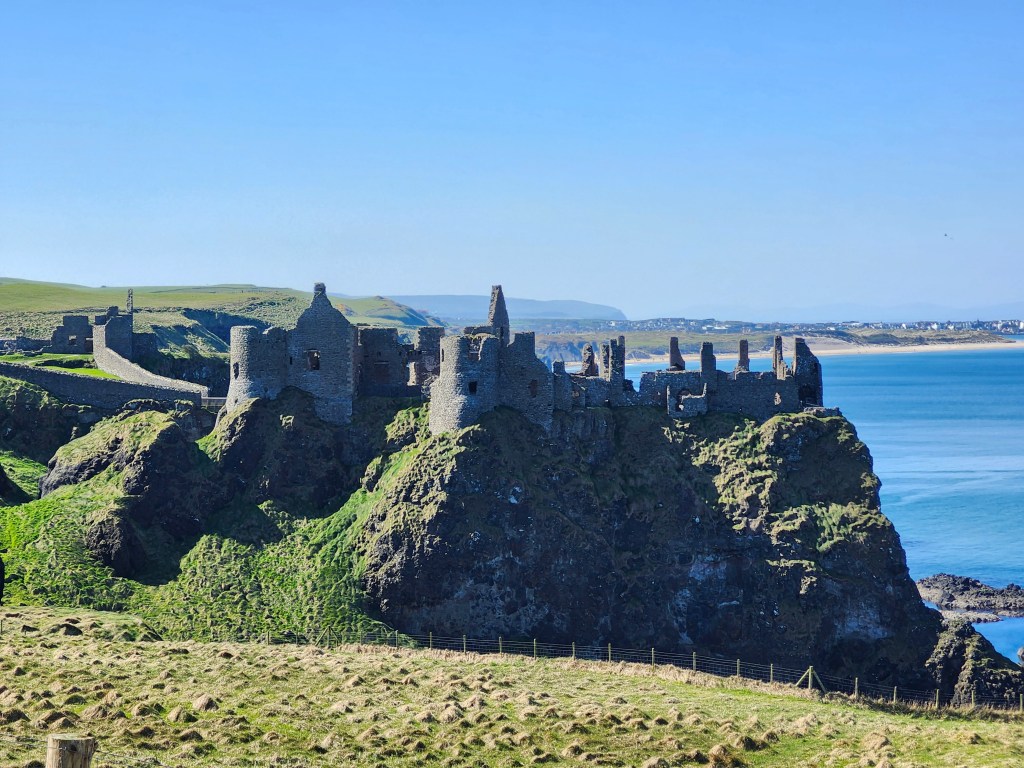 A castle on the side of the coast
